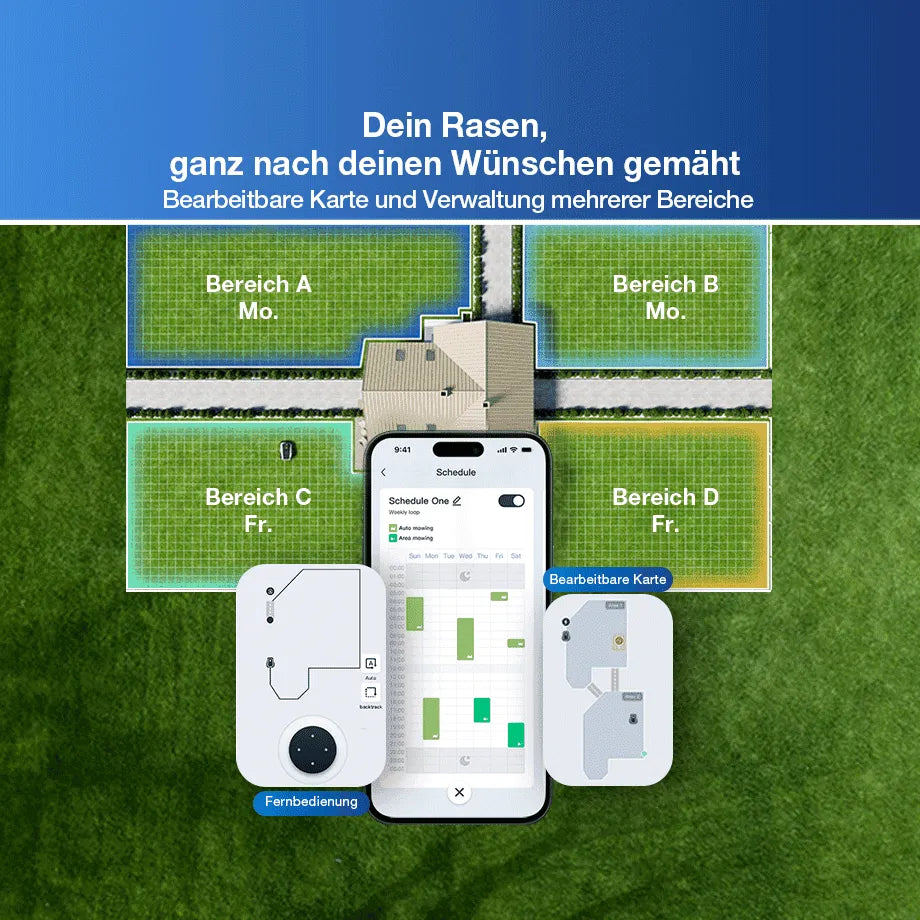 ECOVACS GOAT Mähroboter O600 RTK Mit Fortschrittlicher Kartierung Für Bis Zu 600 m2 Garten Präzises Müheloses Mähen
