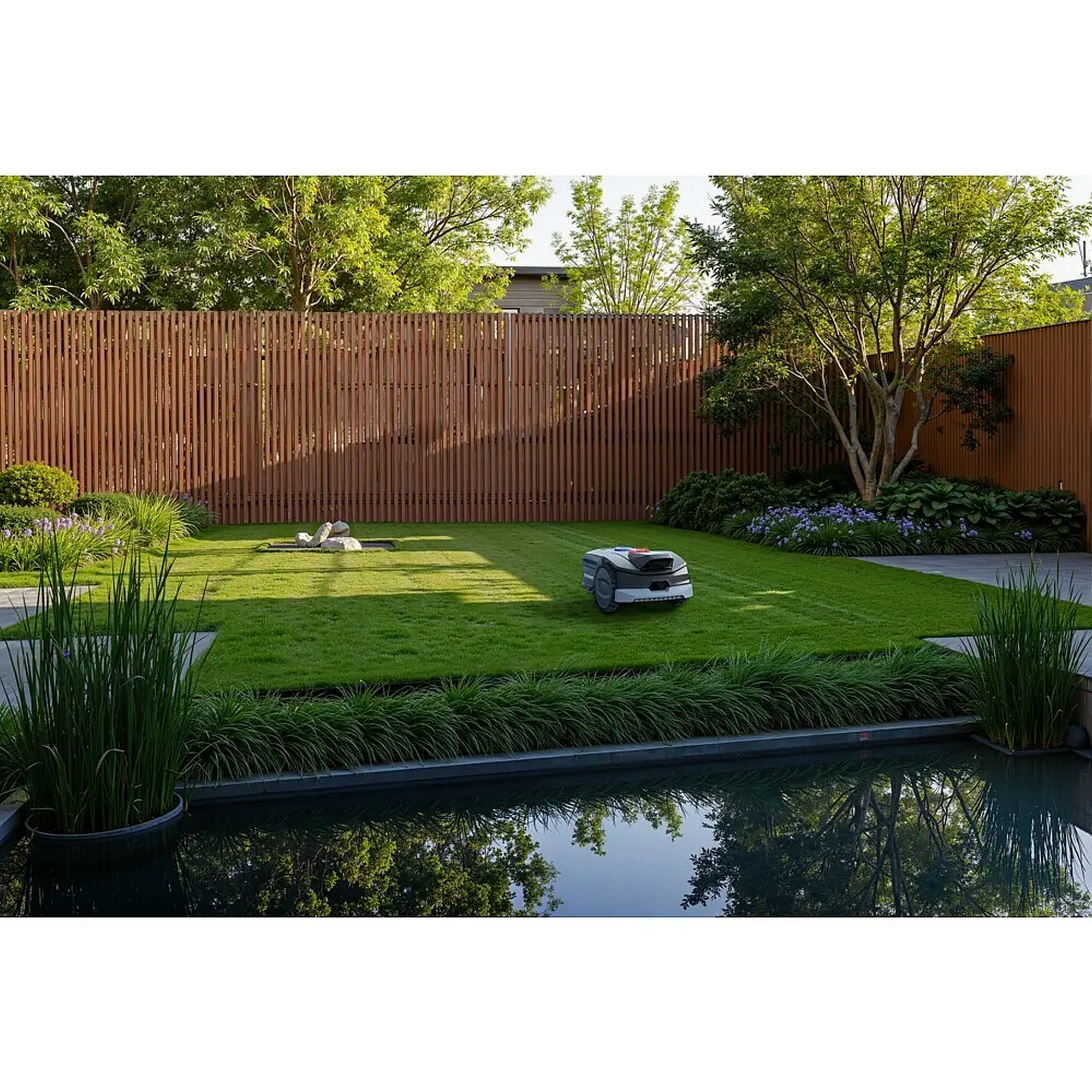 Mähroboter V1 Für Gärten Bis 300 m² Mit Garage ReadyGo System Start Per Knopf Ohne Installation Und KI Objekterkennung