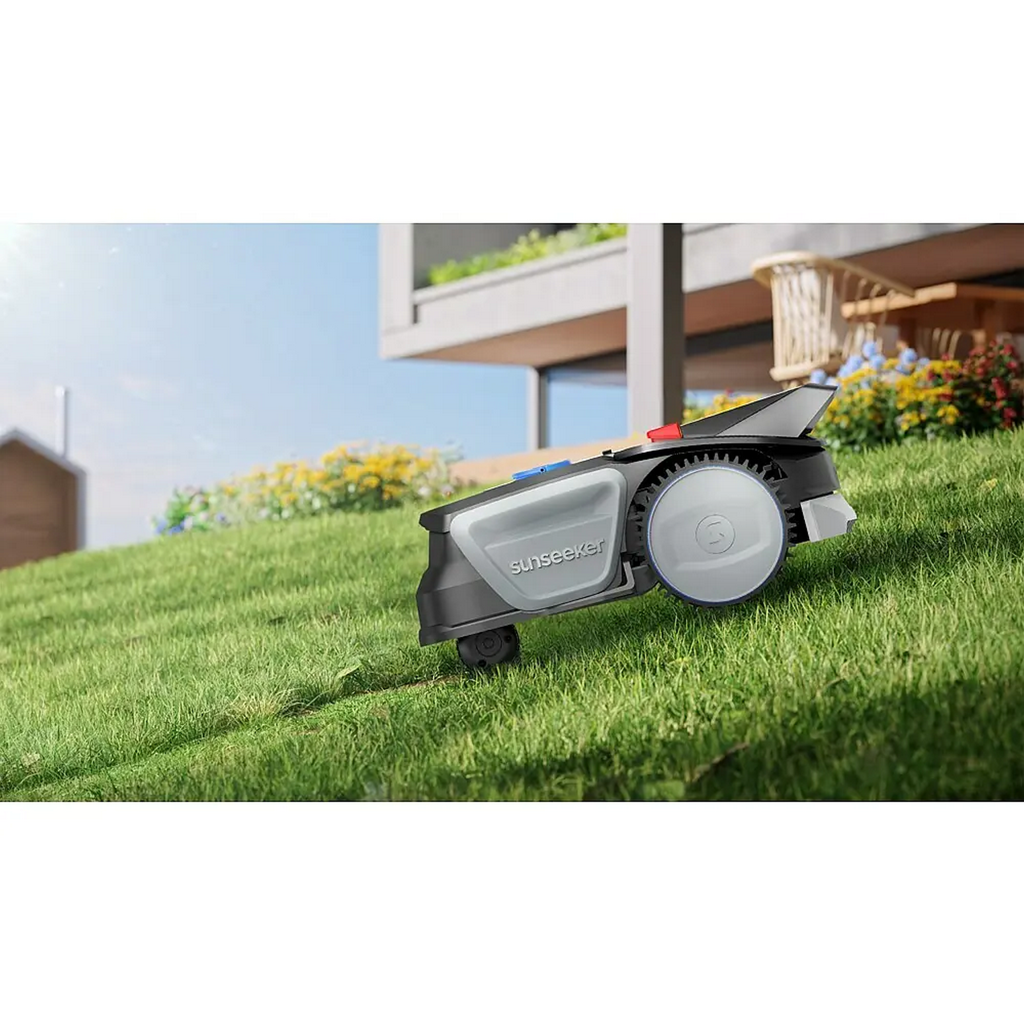 Mähroboter V1 Für Gärten Bis 300 m² Mit Garage ReadyGo System Start Per Knopf Ohne Installation Und KI Objekterkennung