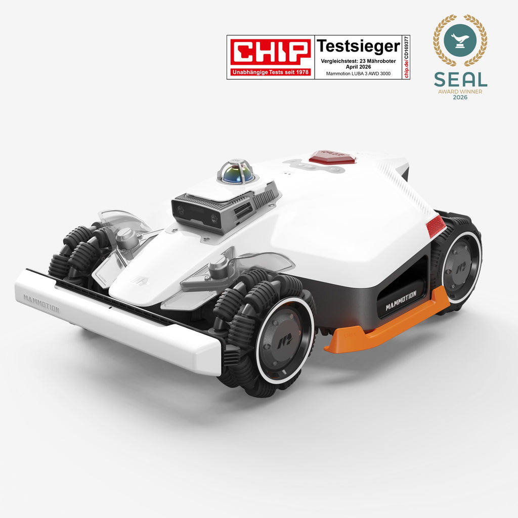MAMMOTION LUBA 3 AWD Mähroboter Ohne Begrenzungskabel Mit Tri Fusion Positionierungssystem 360 Grad LiDAR NetRTK KI Vision