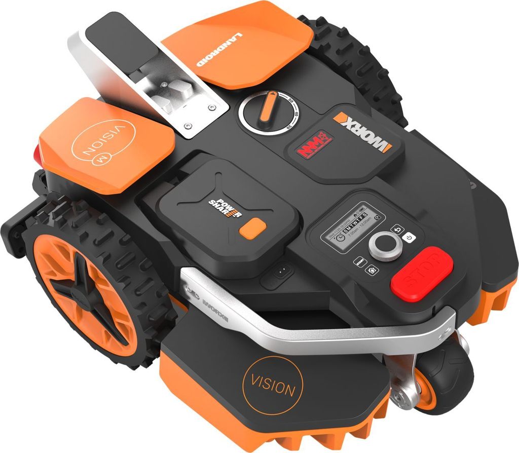 Worx WR206E Landroid Vision M600 Mähroboter Ohne Begrenzungskabel Für Flächen Bis 600 Quadratmeter Mit KI Erkennung