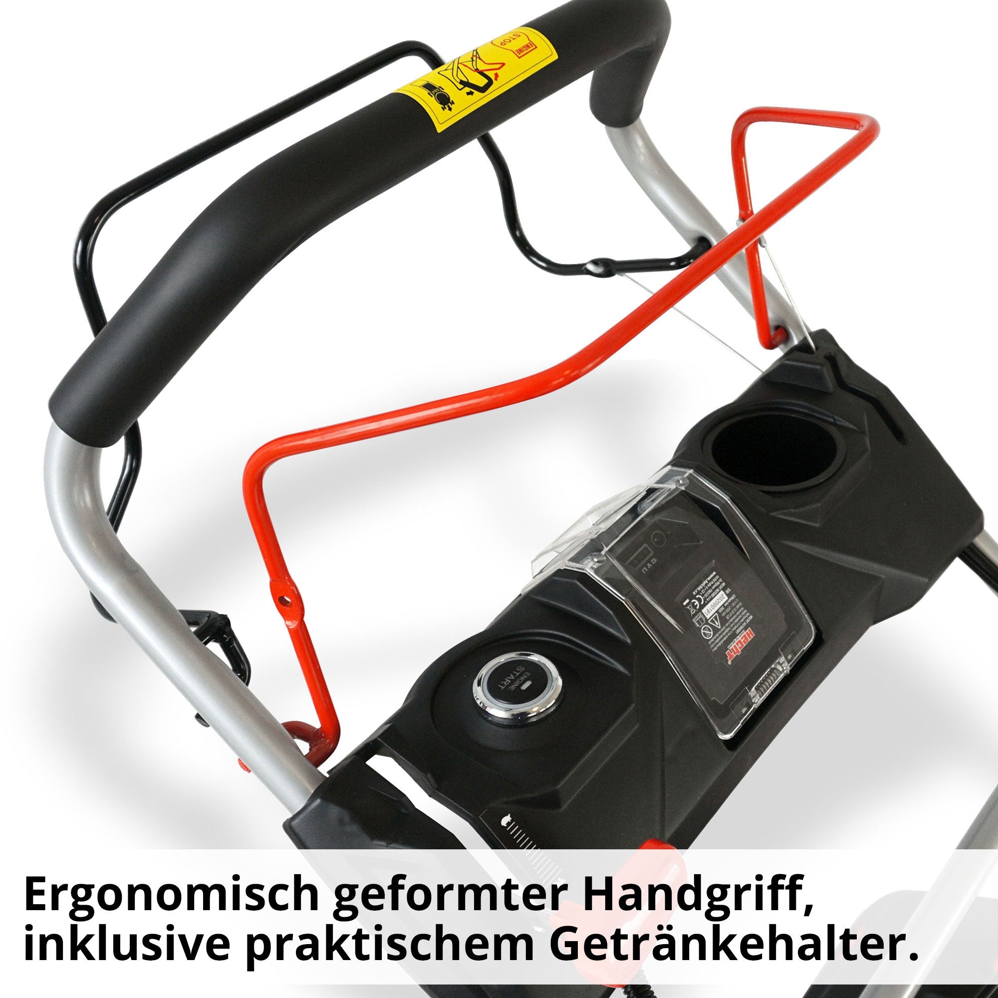 HECHT 554 SXE Benzinrasenmäher Mit Elektrostart 53 cm Schnittbreite 75 Liter Fangkorb Für Mittelgroße Gärten