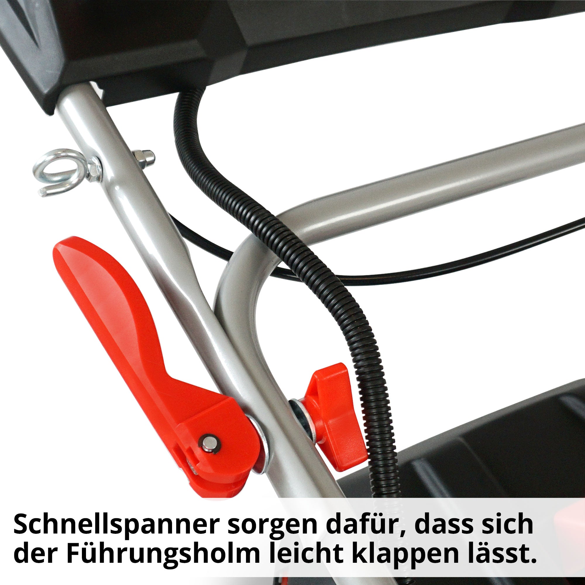 HECHT 554 SXE Benzinrasenmäher Mit Elektrostart 53 cm Schnittbreite 75 Liter Fangkorb Für Mittelgroße Gärten
