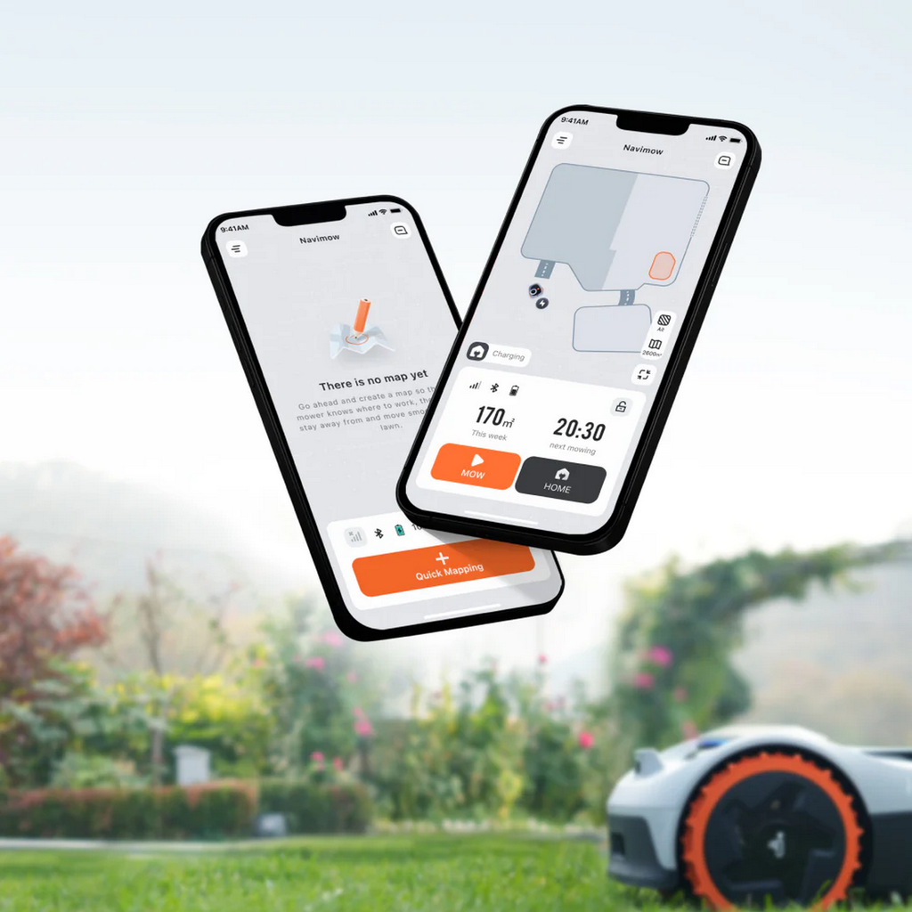 Mähroboter I105E Kabellos Bis 500 Quadratmeter Mit KIGestützte Kartierung Und App Steuerung Für Sicheres Autonomes Mähen
